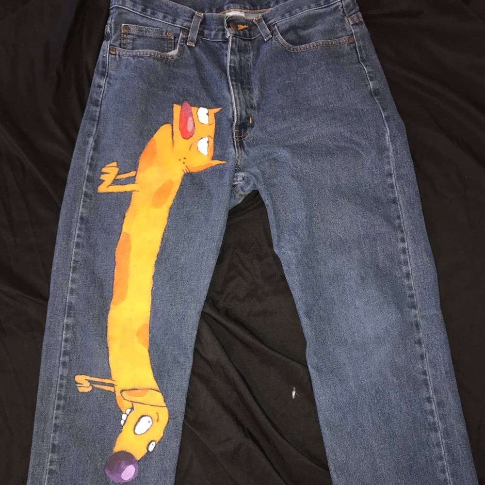Cat dog jeans